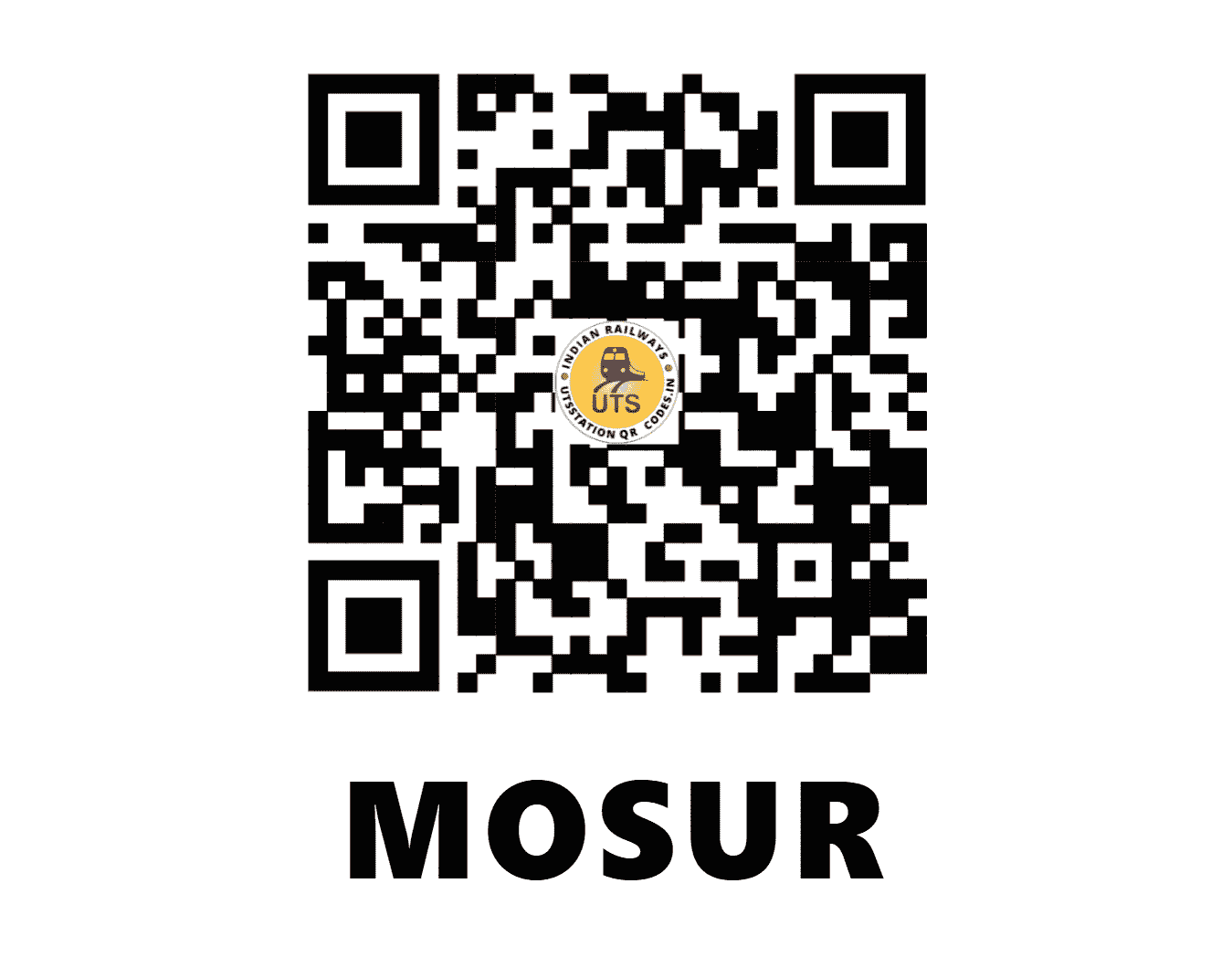 UTS QR Code for MOSUR - MSU (SR - TAMIL NADU)